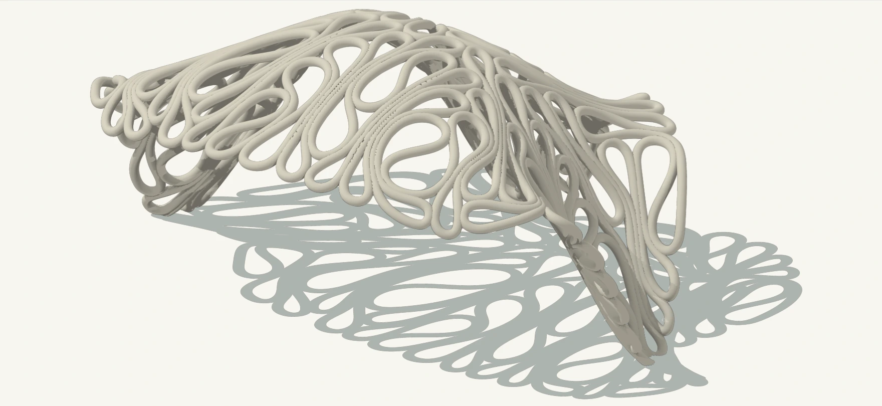 Model-derived COVE pavilion geometry and shadow